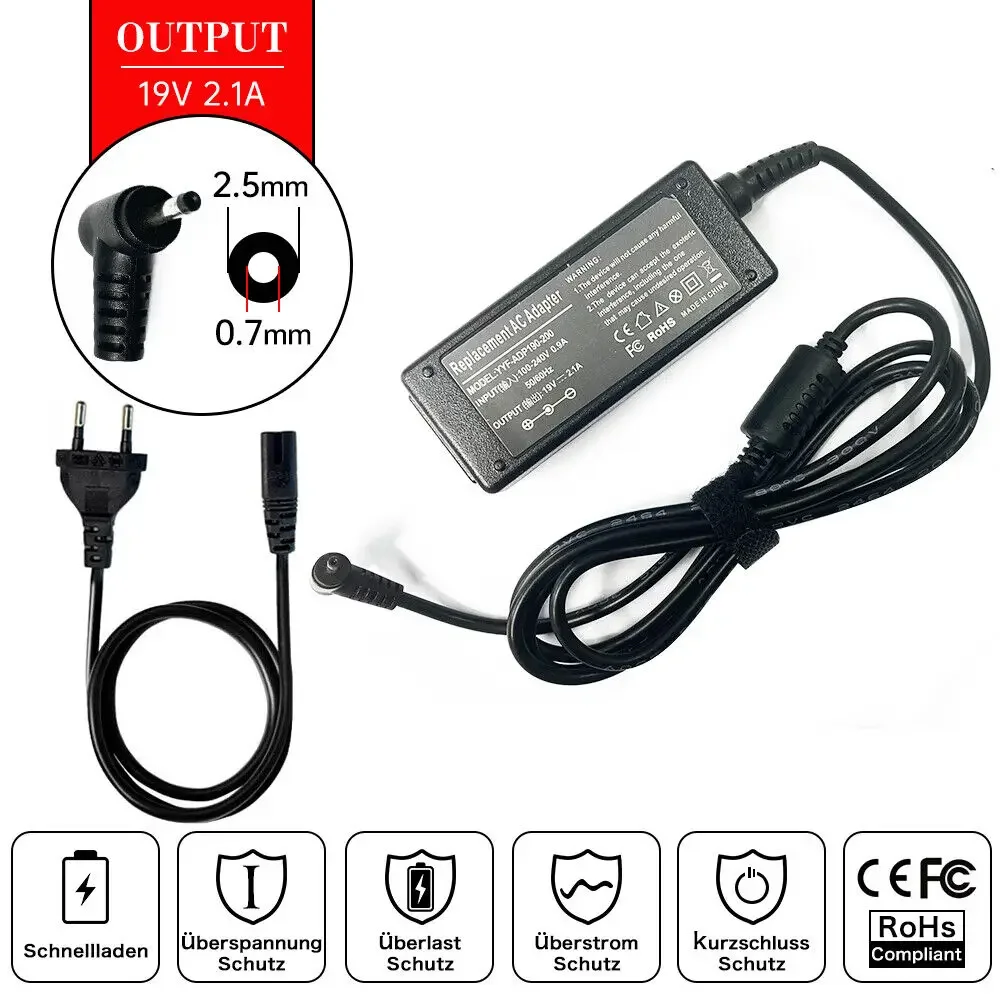 Laptop Accessories Shop - 19V 2.1A 2.5mm * 0.7mm Laptop