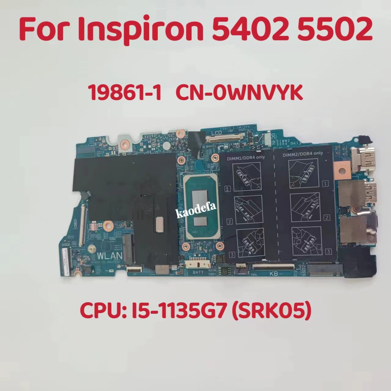 Intel Cpu Core I7 - 19861-1 Moederbord Voor Dell Inspiron 5402