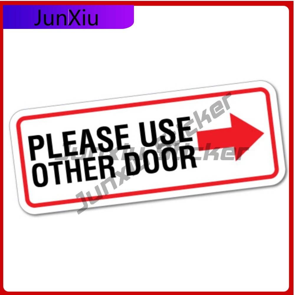 Laptop Accessories Shop - Gebruik ander deur-rechtsbordje, winkelsticker, vinyl, anime,