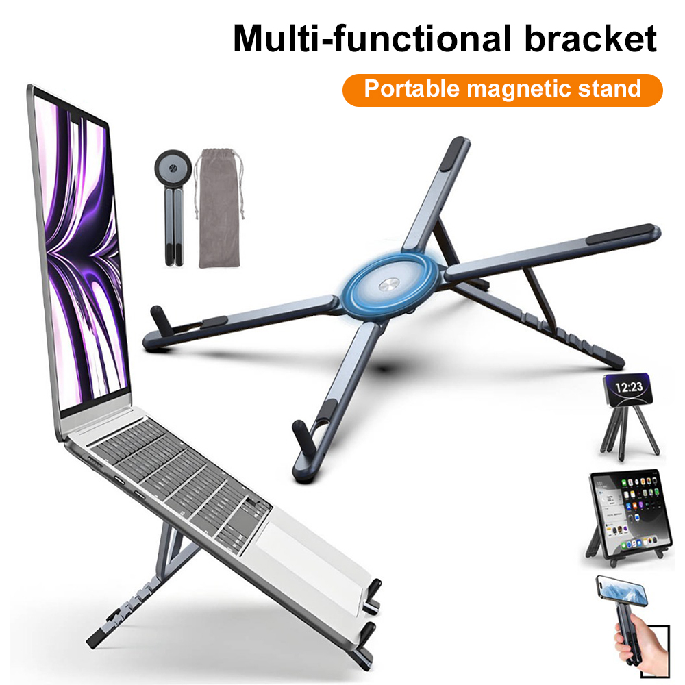 Laptop Accessories Organizer - Draagbare magnetische telefoonhouder & selfie stick