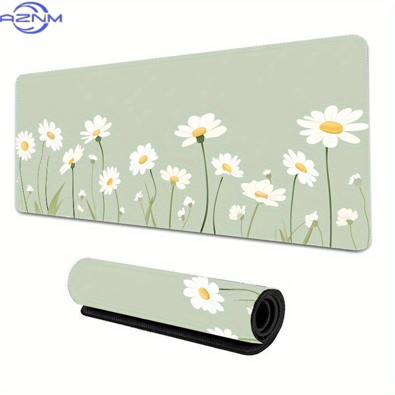 Laptop Accessories Officeworks - Grote toetsenbord-muismat met groene bloemen voor