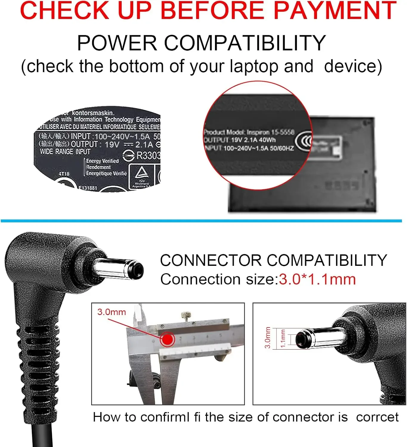 19 V 2.1A 40 W Laptop Ac Adapt - Laptop Accessories Shop recensie en prijs